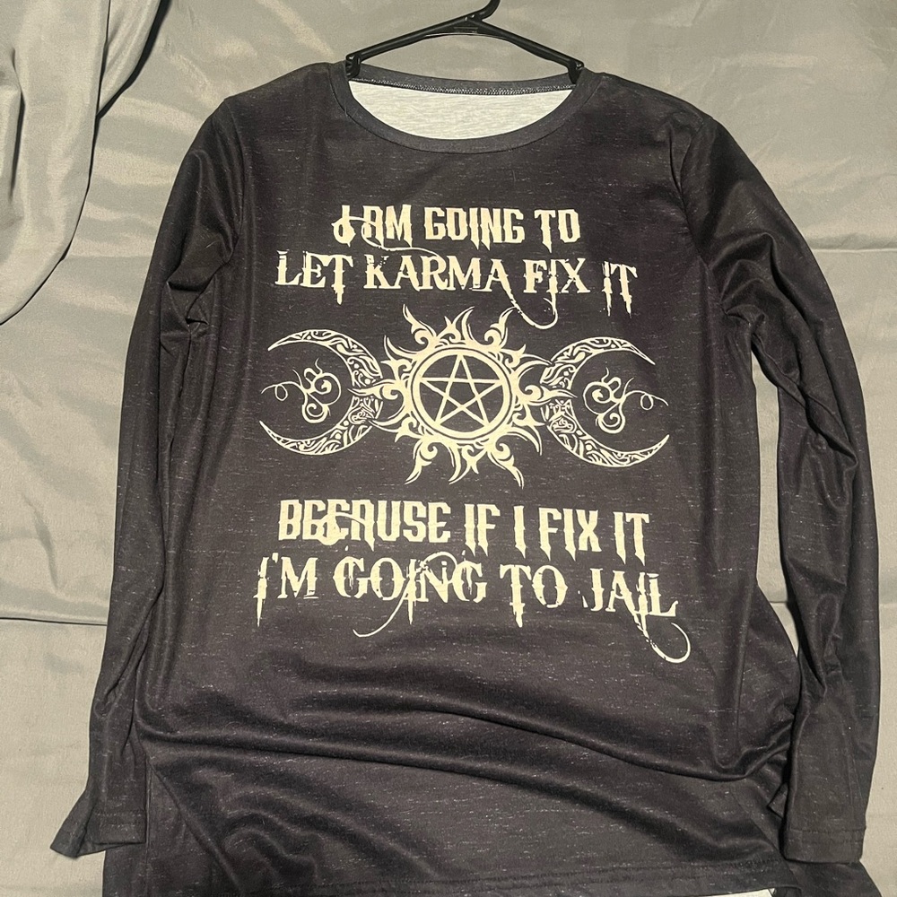 Black Long Sleeve Graphic Tee